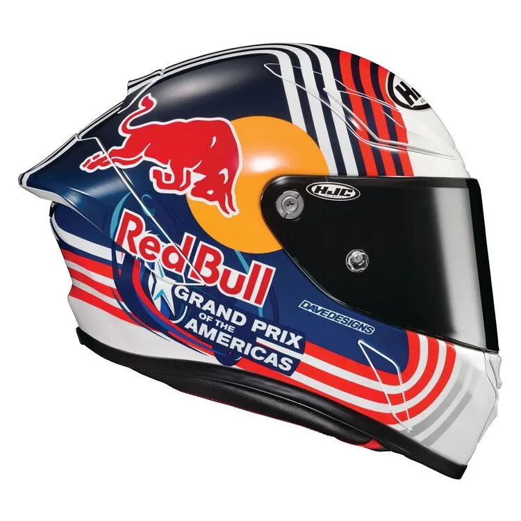 HJC RPHA 1N Red Bull Austin GP Helmet side view