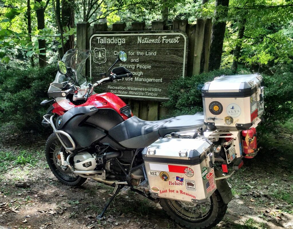 Talladega Forest Loop road motorcycle